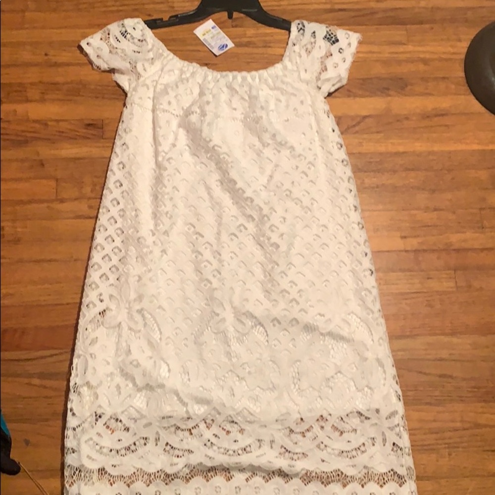 Say what? White lace dress